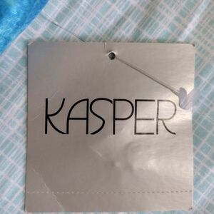 Kasper Light Blue Plaid Fashion Piece